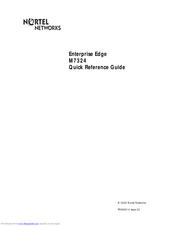 Nortel M7324 Quick Reference Manual