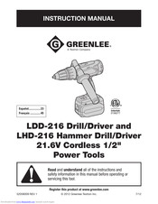 Greenlee 21.6V Instruction Manual