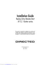 Directed 4113, 1-button series Installation Manual