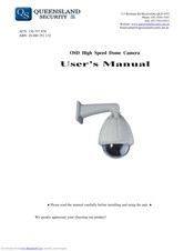 Queensland security OSD High Speed Dome Camera User Manual