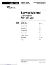 Whirlpool ADP 941 WH Service Manual