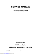 ADLY MOTO TB-50 Gazelle Service Manual