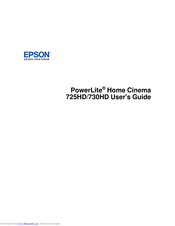 Epson PowerLite Home Cinema 725HD User Manual