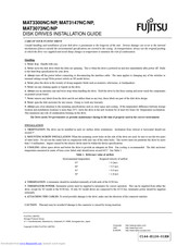 Fujitsu MAT3147NC Installation Manual
