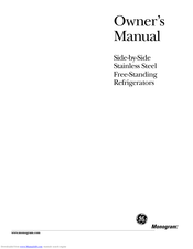 Monogram Side-by-Side Stainless Steel Free-Standing Owner's Manual