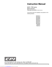 CPI MCR320 Instruction Manual