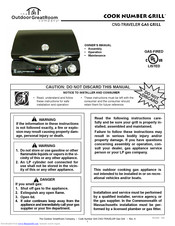Outdoor GreatRoom Company Cook Number Grill Owner's Manual