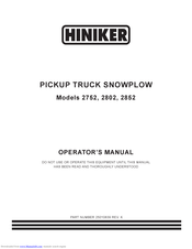 Hiniker 2752 Operator's Manual