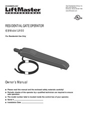 Chamberlain LA100 Owner's Manual