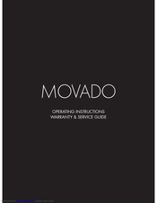 Swiss Movado Operating Instructions Warranty & Service Manual