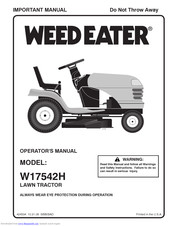 Weed Eater W17542H Operator's Manual