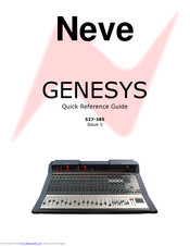 Neve Genesys 527-385 Quick Reference Manual