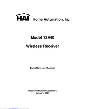 Home Automation 12A00 Installation Manual