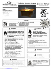 Outdoor GreatRoom Company CF-2424-LP Owner's Manual