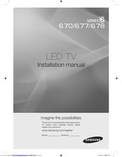 Samsung HG40NC670 Installation Manual