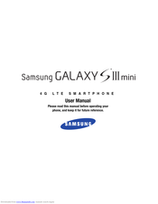 Samsung GALAXY S III MINI User Manual