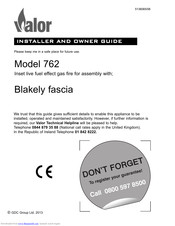 Valor 762 Installer And Owner Manual