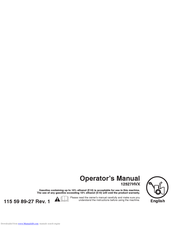 Husqvarna 12527HVX Operator's Manual