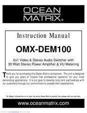 Ocean Matrix OMX-DEM100 Instruction Manual
