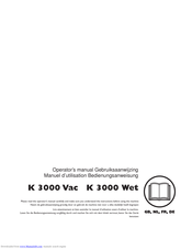 Husqvarna K 3000 Vac Operator's Manual