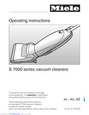 Miele S 7000 series Operating Instructions Manual