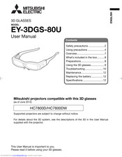 Mitsubishi Electric EY-3DGS-80U User Manual