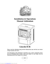 St.Croix Lincoln SCR Installation & Operations  Manual Addendum
