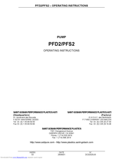 SAINT-GOBAIN PFS2 Operating Instructions Manual