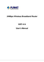 Planet Networking & Communication WRT-414 User Manual
