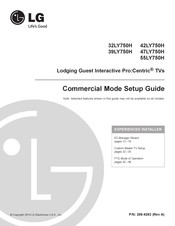LG Centric 32LY750H Commercial Mode S Setyp Manual