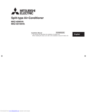 Mitsubishi Electric MXZ-4D80VA Installation Manual