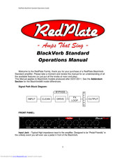 RedPlate BlackVerb Operation Manual