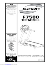 Spirit F7500 Instruction And User's Manual