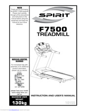 Spirit f7500 treadmill price sale