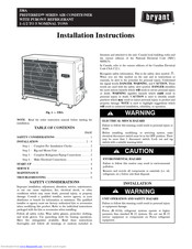 Bryant PREFERRED 538A Installation Instructions Manual