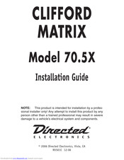 CLIFFORD MATRIX 70.5X Installation Manual