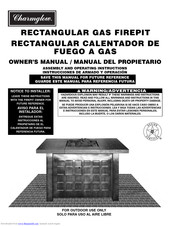 Gharmglow RECTANGULAR GAS FIREPIT Owner's Manual