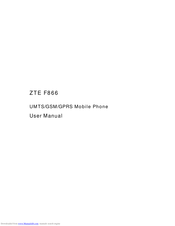ZTE F866 User Manual