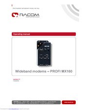 RACOM PROFI MX160 Operating Manual