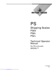 Mettler Toledo PS60 Technical Manual