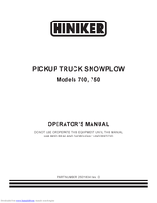 Hiniker 700 Operator's Manual