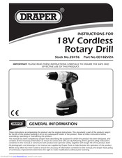 Draper CD182V2A Instructions Manual