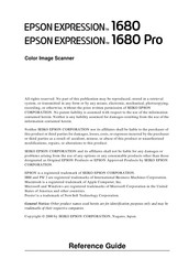 Epson 1680 - Expression Special Edition Reference Manual