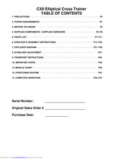 Landice CX8 User Manual