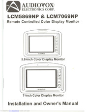Audiovox LCM7069NP Installation And Owner's Manual