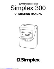 Simplex 300 Operation Manual