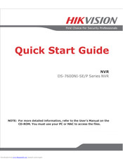 HIKVISION DS-7600NI-P Quick Start Manual