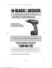 Black & Decker CDC18K2-XE Instruction Manual