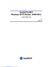 AnyDATA AWR-501L User Manual