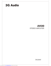 3G Audio AK80 User Manual